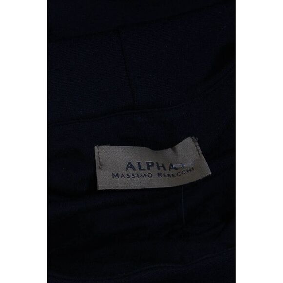 Alpha Massimo Rebecchi Womens Colorblock Print Shift Dress Navy Brown Size 42 - Picture 4 of 6